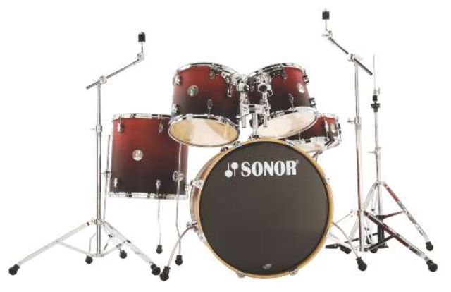 The lacquer finish is a fiery fade called Wax Cherry Red